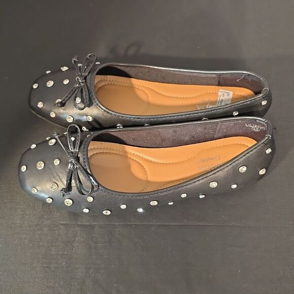 BRAND NEW TOP MODA BOWNOT RHINESTONE EMBELLISHMENTS BALLET FLATS - Picture 9 of 15